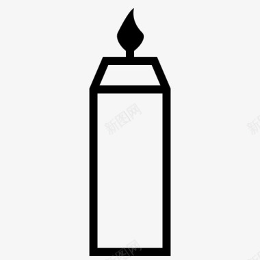 蜡烛祝福露营图标图标