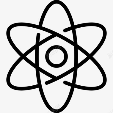 原子能生态线工艺直线图标图标