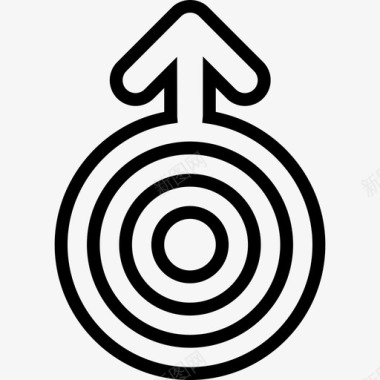 天王星符号集直线图标图标