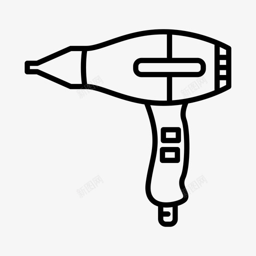 吹风机个人护理产品图标svg_新图网 https://ixintu.com 个人护理 个人护理产品概述 产品 吹风机