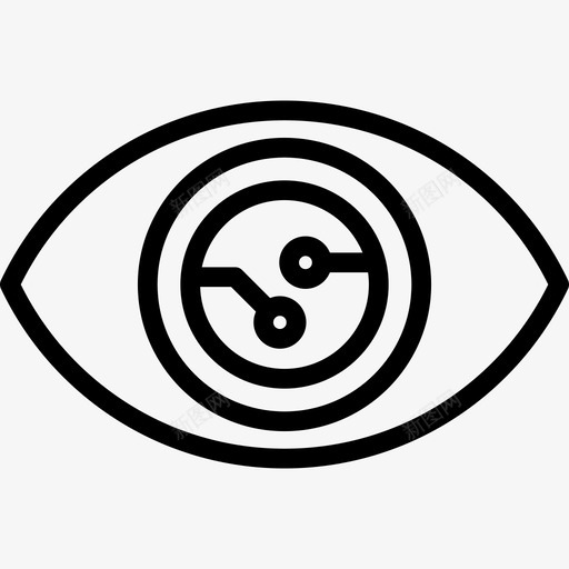眼睛智能家居系统线性图标svg_新图网 https://ixintu.com 智能家居系统 眼睛 线性