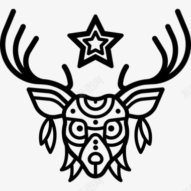 鹿动物部落动物图标图标