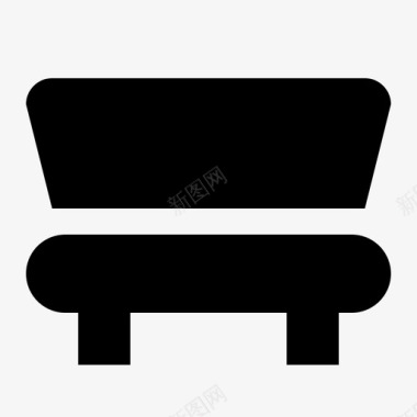 长椅长凳户外图标图标