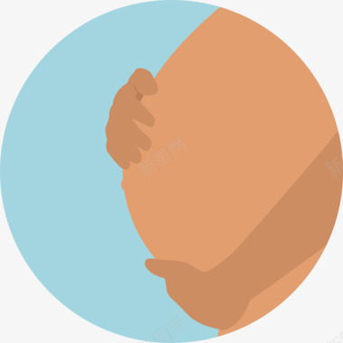 怀孕婴儿怀孕圆形扁平图标图标