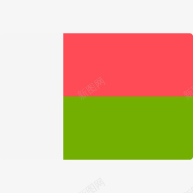 马达加斯加国际旗帜长方形图标图标