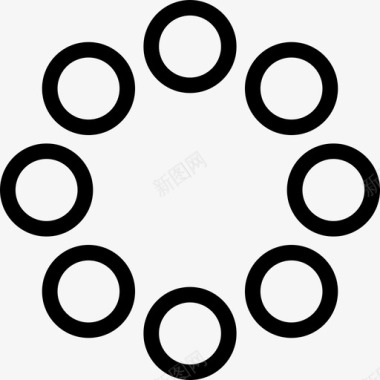 圆形eco2线性图标图标