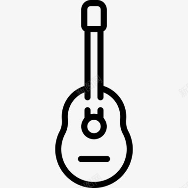吉他派对元素1线性图标图标