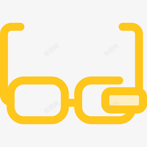 谷歌眼镜工具10黄色图标svg_新图网 https://ixintu.com 设计工具10 谷歌眼镜 黄色