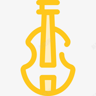 小提琴学校收藏3黄色图标图标