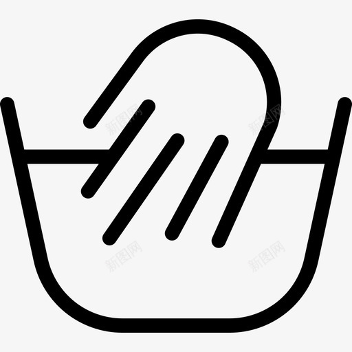 手洗标牌线性洗衣符号图标svg_新图网 https://ixintu.com 手洗 标牌 线性洗衣符号