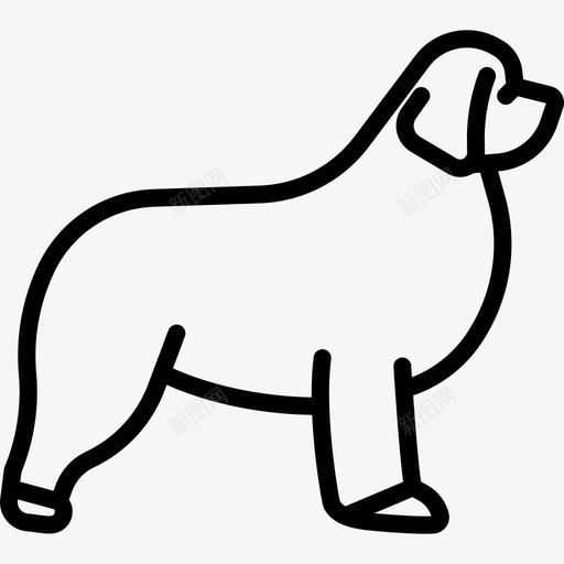 纽芬兰犬种全身直系图标svg_新图网 https://ixintu.com 犬种全身 直系 纽芬兰
