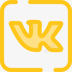 黄色黄精VK社交网络3黄色图标高清图片