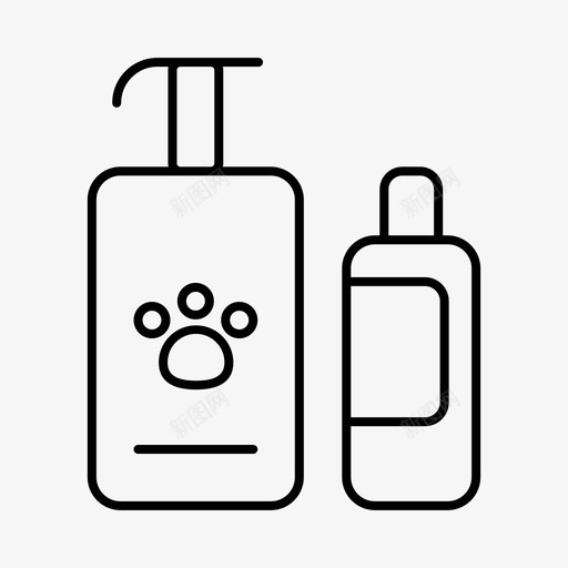 洗发水美容化妆品图标svg_新图网 https://ixintu.com 乳液 分配器 化妆品 洗发水 美容 肥皂