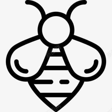 蜜蜂园艺4直线型图标图标