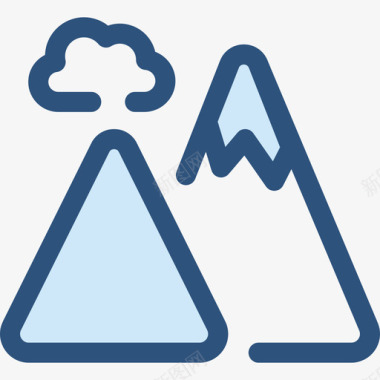 山地室外5蓝色图标图标