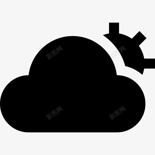 多云固体天气要素填充图标svg_新图网 https://ixintu.com 固体天气要素 填充 多云