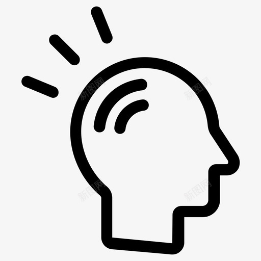 头人的头头脑图标svg_新图网 https://ixintu.com 人的头 侧面轮廓 创造性思维 头 头脑 头脑思维 思考