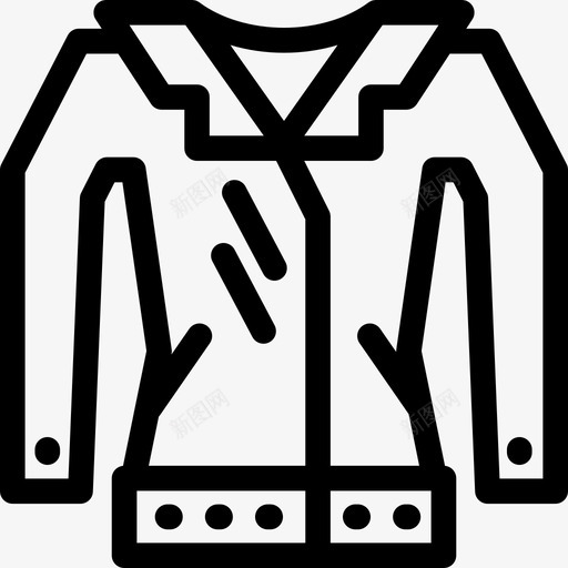 皮夹克服装直纹图标svg_新图网 https://ixintu.com 服装 皮夹克 直纹