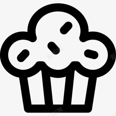 纸杯蛋糕食品2直系图标图标