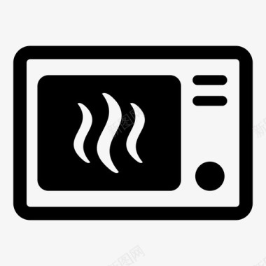 采购产品微波炉电子厨房用具食品加热图标图标