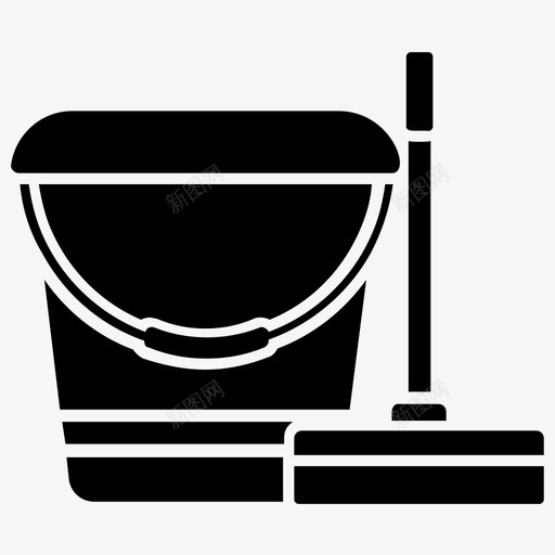 地板清洁扫帚清洁工具图标svg_新图网 https://ixintu.com 地板清洁 家庭清洁 家政 扫帚 清洁和女仆字形图标 清洁工具
