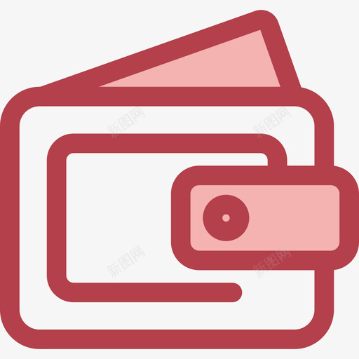 钱包商务和办公2红色图标svg_新图网 https://ixintu.com 商务和办公2 红色 钱包