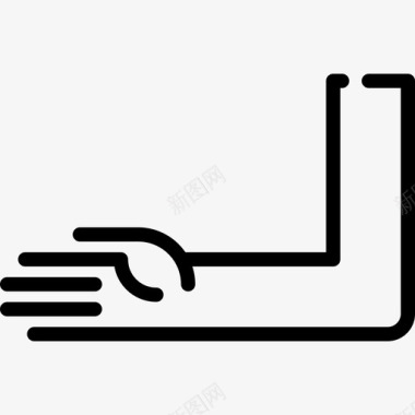 手臂符号埃及线工艺线性图标图标