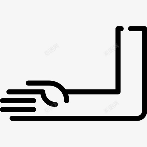 手臂符号埃及线工艺线性图标svg_新图网 https://ixintu.com 埃及线工艺 手臂符号 线性