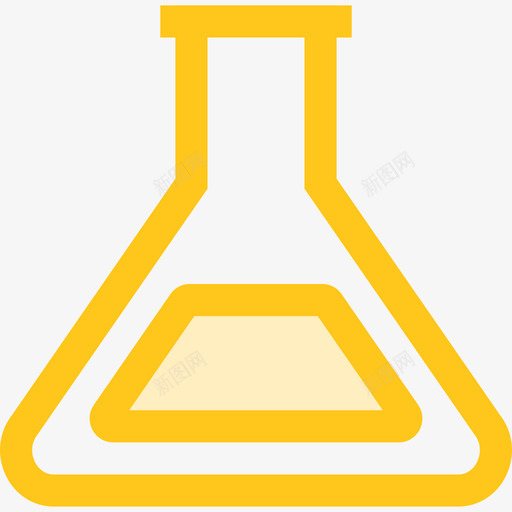 试管教育3黄色图标svg_新图网 https://ixintu.com 教育3 试管 黄色