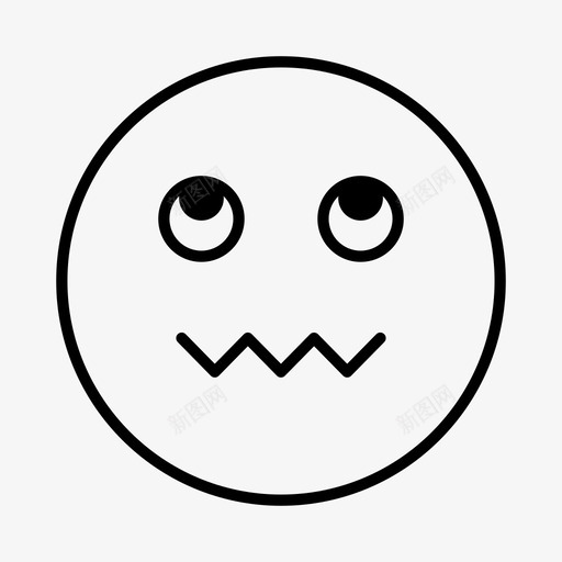 情绪化表情脸图标svg_新图网 https://ixintu.com 不安 不高兴 情绪化 脸 表情