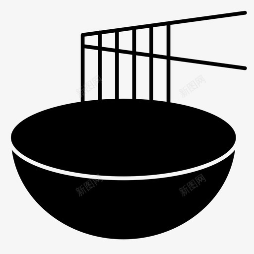 意大利面碗筷子图标svg_新图网 https://ixintu.com 意大利面 碗 筷子 面条 食物字形图标