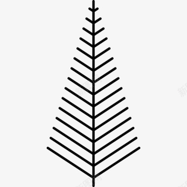 圣诞树圣诞树线工艺图标图标