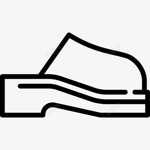 木屐鞋和船线船直线型图标svg_新图网 https://ixintu.com 木屐 直线型 鞋和船线船