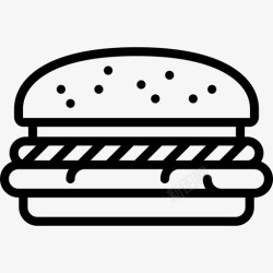 足球食物汉堡食物美式足球图标高清图片