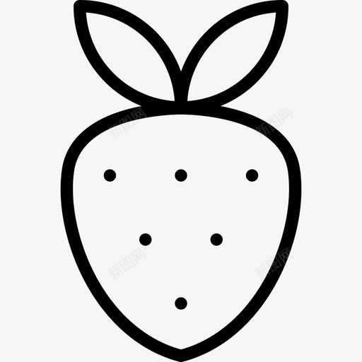 草莓食品5直系图标svg_新图网 https://ixintu.com 直系 草莓 食品5