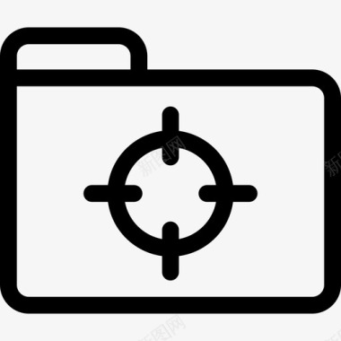 文件夹计算机安全7线性图标图标