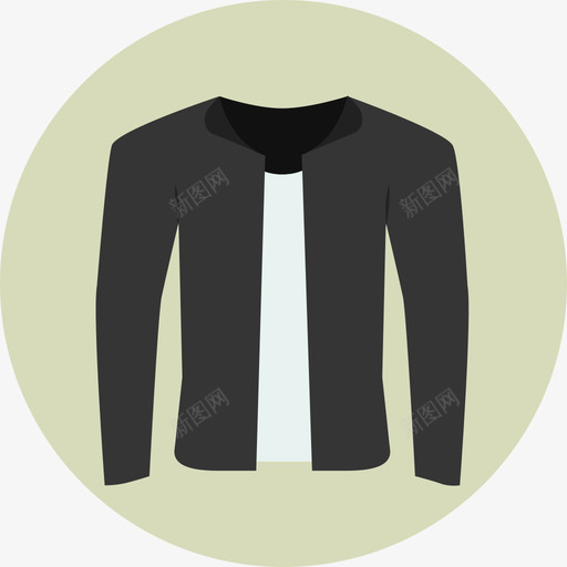 夹克衣服和鞋类圆形扁平图标svg_新图网 https://ixintu.com 圆形扁平 夹克 衣服和鞋类