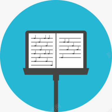 音乐笔记音乐娱乐圆形平面图标图标