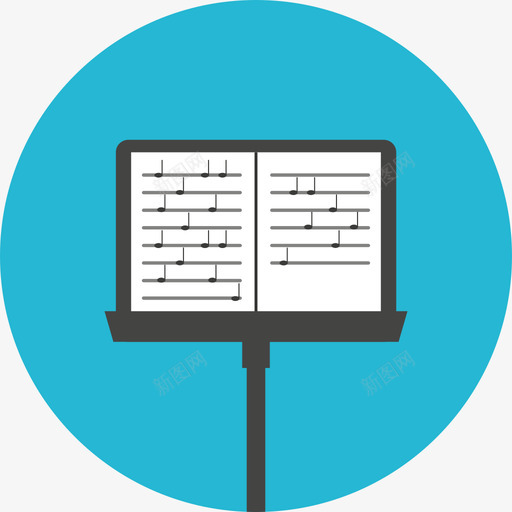 音乐笔记音乐娱乐圆形平面图标svg_新图网 https://ixintu.com 圆形平面 音乐娱乐 音乐笔记