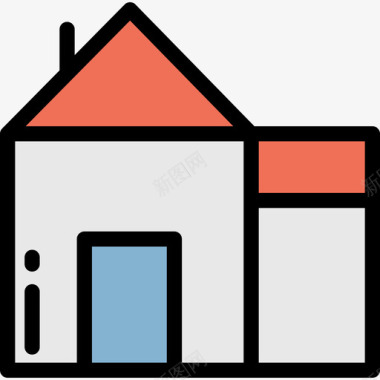 房子房地产颜色线条颜色图标图标