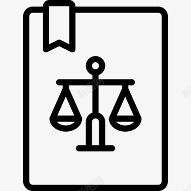 法律书籍司法收藏直系图标图标