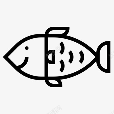 鱼食物配料图标图标