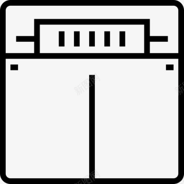 体重秤健康和医疗3线性图标图标