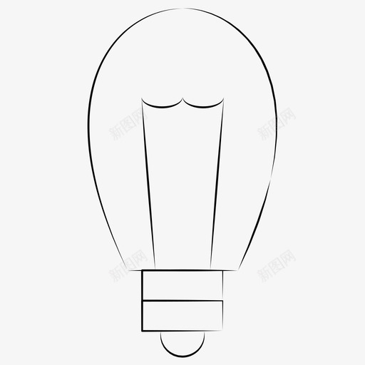 灯泡创意手绘办公室图标svg_新图网 https://ixintu.com 创意 手绘办公室 灯泡