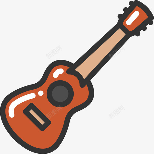 Ukelele乐器3线颜色图标svg_新图网 https://ixintu.com Ukelele 乐器3 线颜色