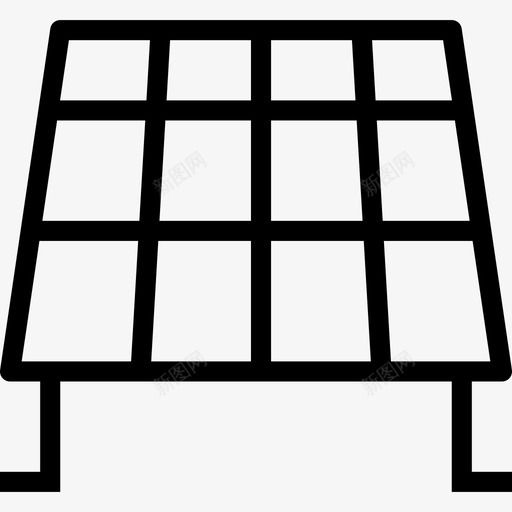 太阳能电池板eco2线性图标svg_新图网 https://ixintu.com eco2 太阳能电池板 线性