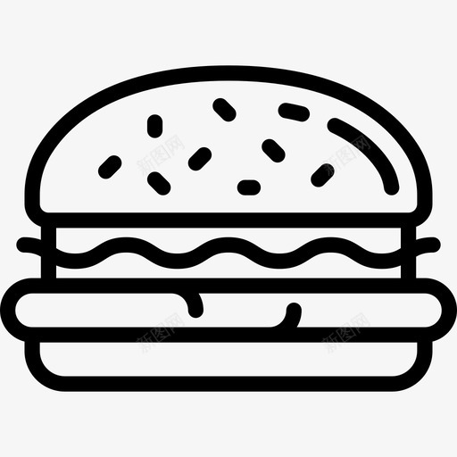 汉堡面包店直系图标svg_新图网 https://ixintu.com 汉堡 直系 面包店
