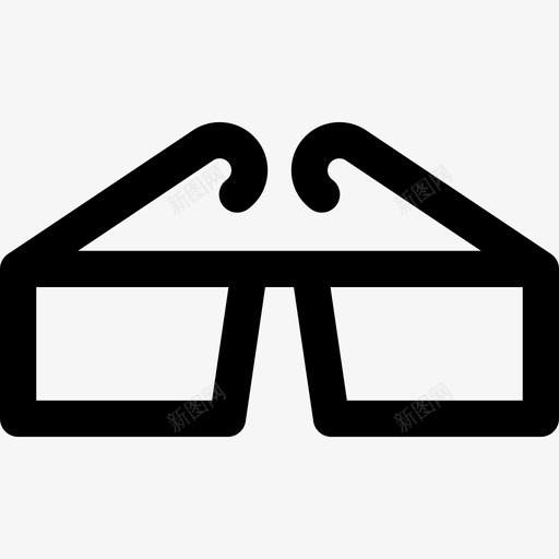 3D眼镜电影和电影院线图标svg_新图网 https://ixintu.com 3D眼镜 电影和电影院线