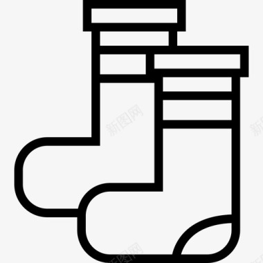 袜子棒球二队直线型图标图标