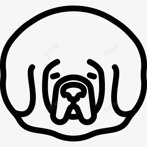 藏獒犬种头直系图标svg_新图网 https://ixintu.com 犬种头 直系 藏獒